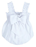 Calamaro Baby Dungarees Rhodes - White