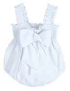 Calamaro Baby Dungarees Rhodes - White