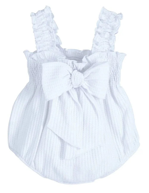 Calamaro Baby Dungarees Rhodes - White