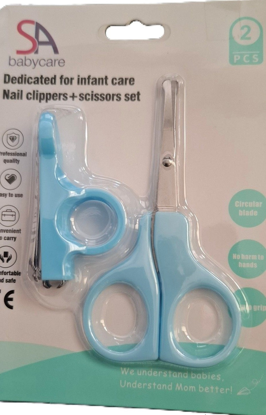 Scissor & Nail Clipper Set/2 Colors Blue & Pink