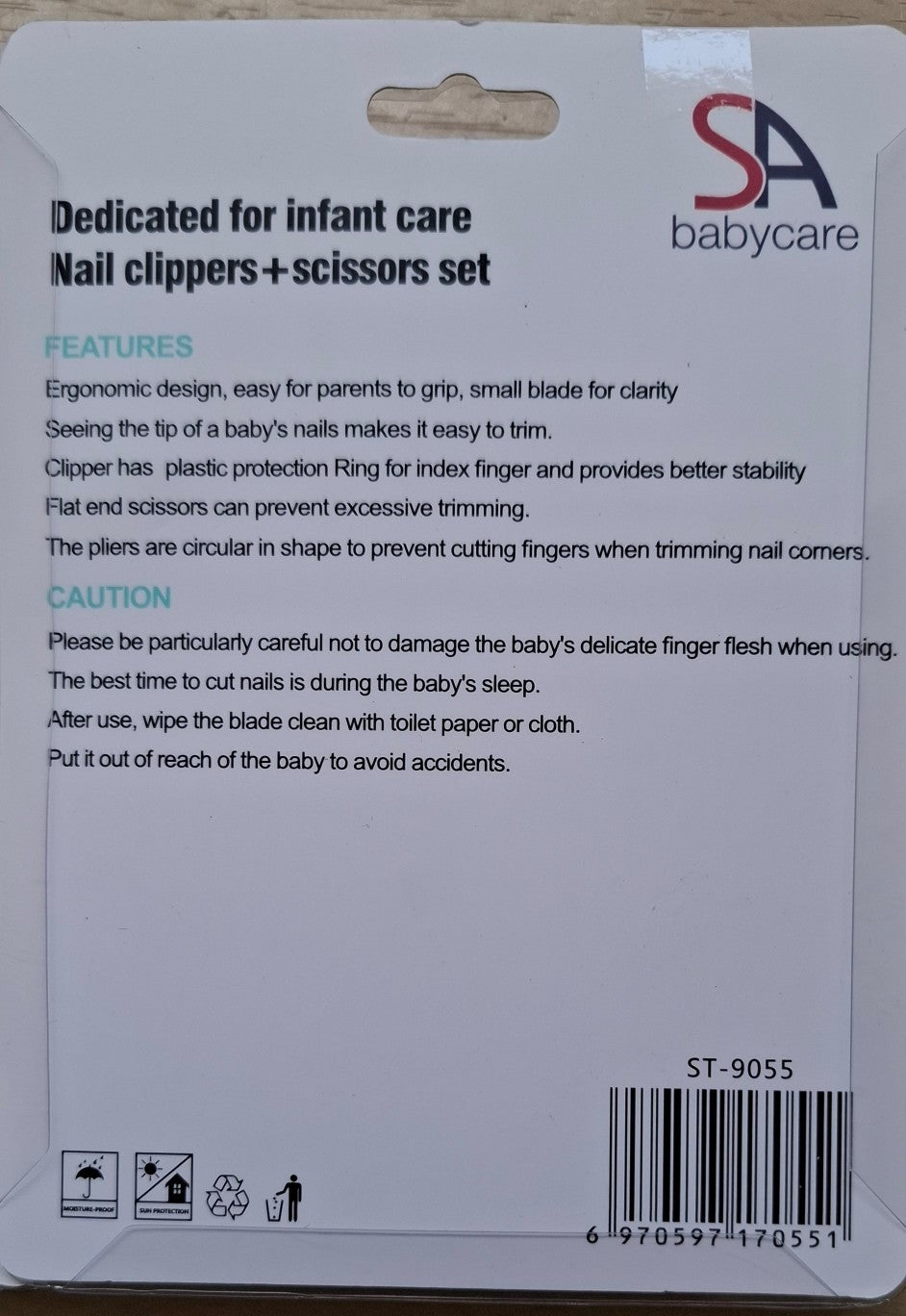 Scissor & Nail Clipper Set/2 Colors Blue & Pink