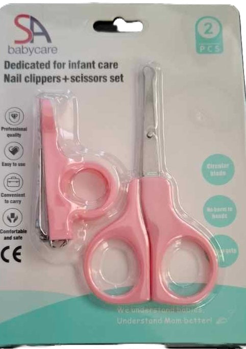 Scissor & Nail Clipper Set/2 Colors Blue & Pink